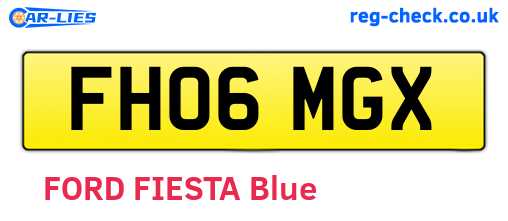 FH06MGX are the vehicle registration plates.