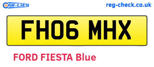 FH06MHX are the vehicle registration plates.