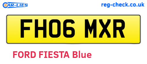 FH06MXR are the vehicle registration plates.
