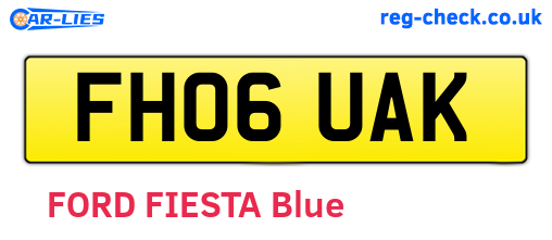 FH06UAK are the vehicle registration plates.
