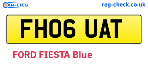 FH06UAT are the vehicle registration plates.