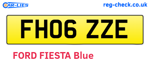 FH06ZZE are the vehicle registration plates.