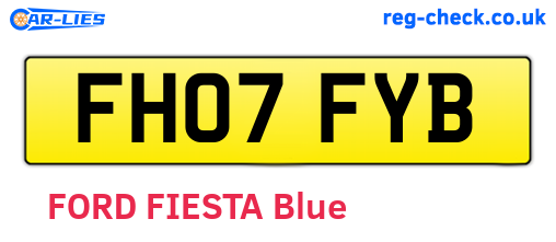 FH07FYB are the vehicle registration plates.