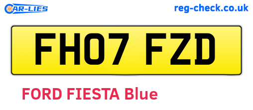 FH07FZD are the vehicle registration plates.