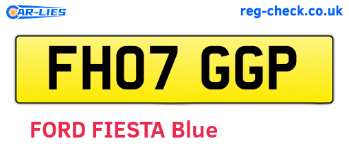 FH07GGP are the vehicle registration plates.