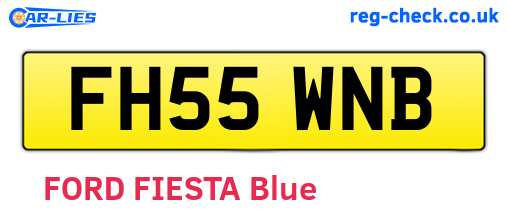FH55WNB are the vehicle registration plates.