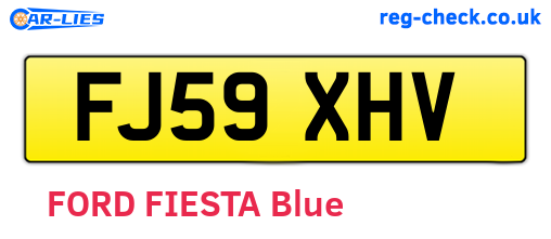 FJ59XHV are the vehicle registration plates.