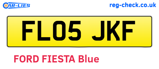 FL05JKF are the vehicle registration plates.