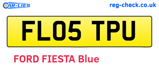 FL05TPU are the vehicle registration plates.