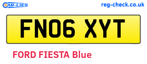 FN06XYT are the vehicle registration plates.