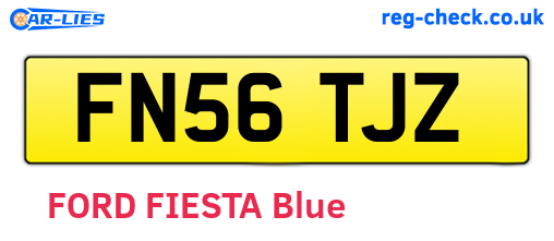 FN56TJZ are the vehicle registration plates.