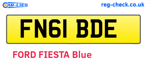 FN61BDE are the vehicle registration plates.