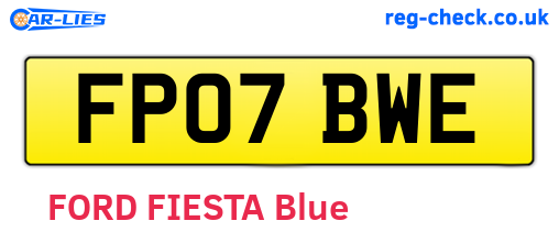 FP07BWE are the vehicle registration plates.