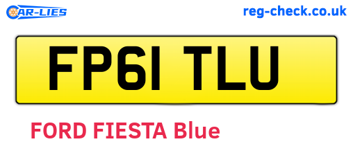 FP61TLU are the vehicle registration plates.