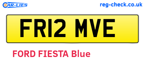 FR12MVE are the vehicle registration plates.