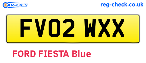 FV02WXX are the vehicle registration plates.