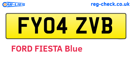 FY04ZVB are the vehicle registration plates.