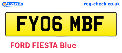 FY06MBF are the vehicle registration plates.