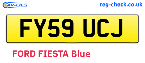 FY59UCJ are the vehicle registration plates.