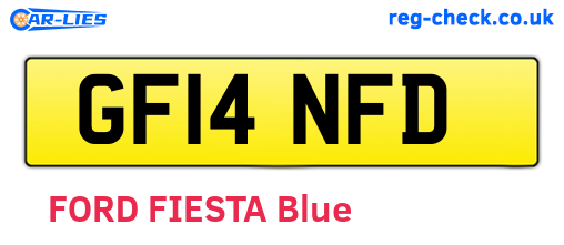 GF14NFD are the vehicle registration plates.