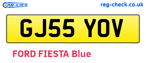 GJ55YOV are the vehicle registration plates.