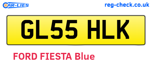 GL55HLK are the vehicle registration plates.