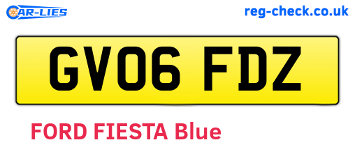 GV06FDZ are the vehicle registration plates.