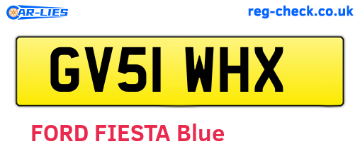 GV51WHX are the vehicle registration plates.