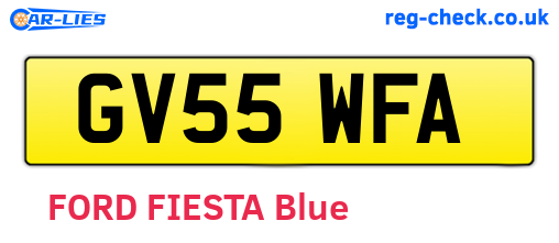 GV55WFA are the vehicle registration plates.