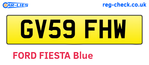 GV59FHW are the vehicle registration plates.