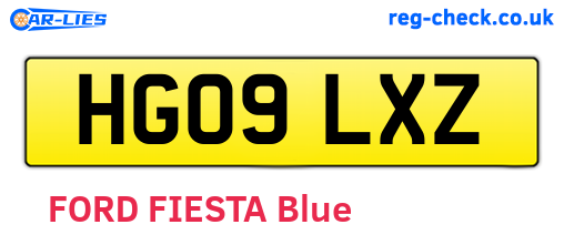 HG09LXZ are the vehicle registration plates.