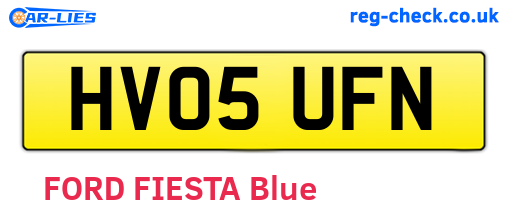 HV05UFN are the vehicle registration plates.