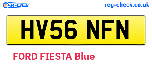 HV56NFN are the vehicle registration plates.