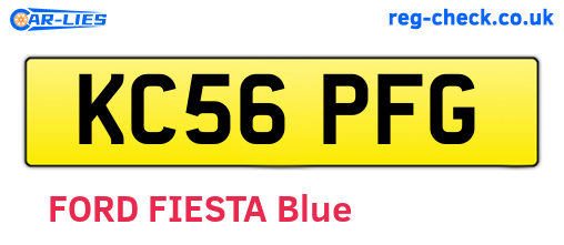 KC56PFG are the vehicle registration plates.
