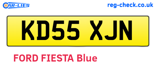 KD55XJN are the vehicle registration plates.