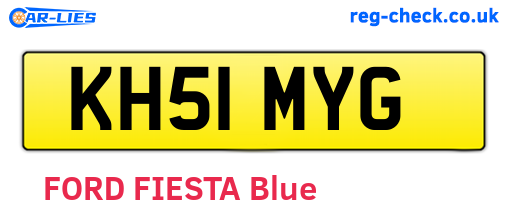 KH51MYG are the vehicle registration plates.