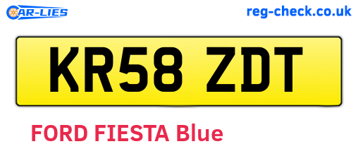 KR58ZDT are the vehicle registration plates.