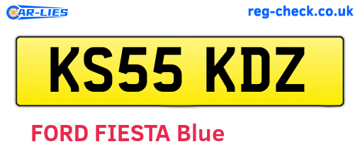 KS55KDZ are the vehicle registration plates.