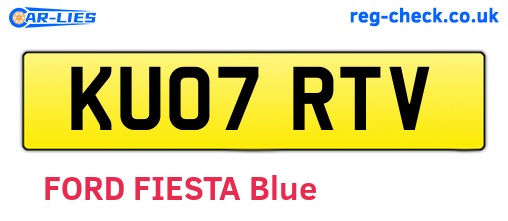 KU07RTV are the vehicle registration plates.