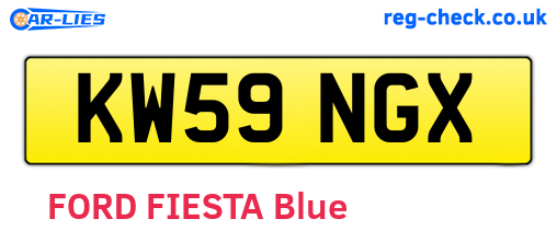 KW59NGX are the vehicle registration plates.