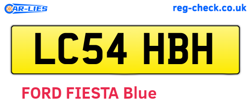LC54HBH are the vehicle registration plates.