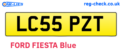LC55PZT are the vehicle registration plates.