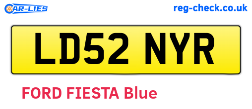 LD52NYR are the vehicle registration plates.