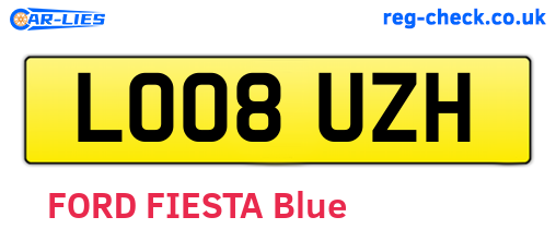 LO08UZH are the vehicle registration plates.
