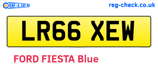 LR66XEW are the vehicle registration plates.
