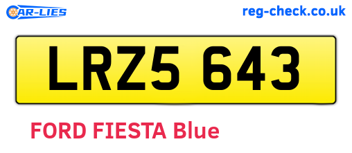 LRZ5643 are the vehicle registration plates.