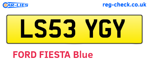 LS53YGY are the vehicle registration plates.