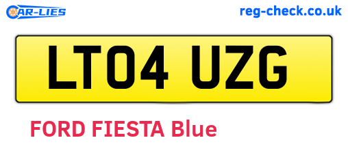 LT04UZG are the vehicle registration plates.