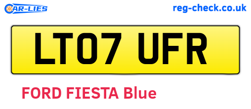 LT07UFR are the vehicle registration plates.