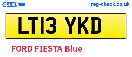 LT13YKD are the vehicle registration plates.